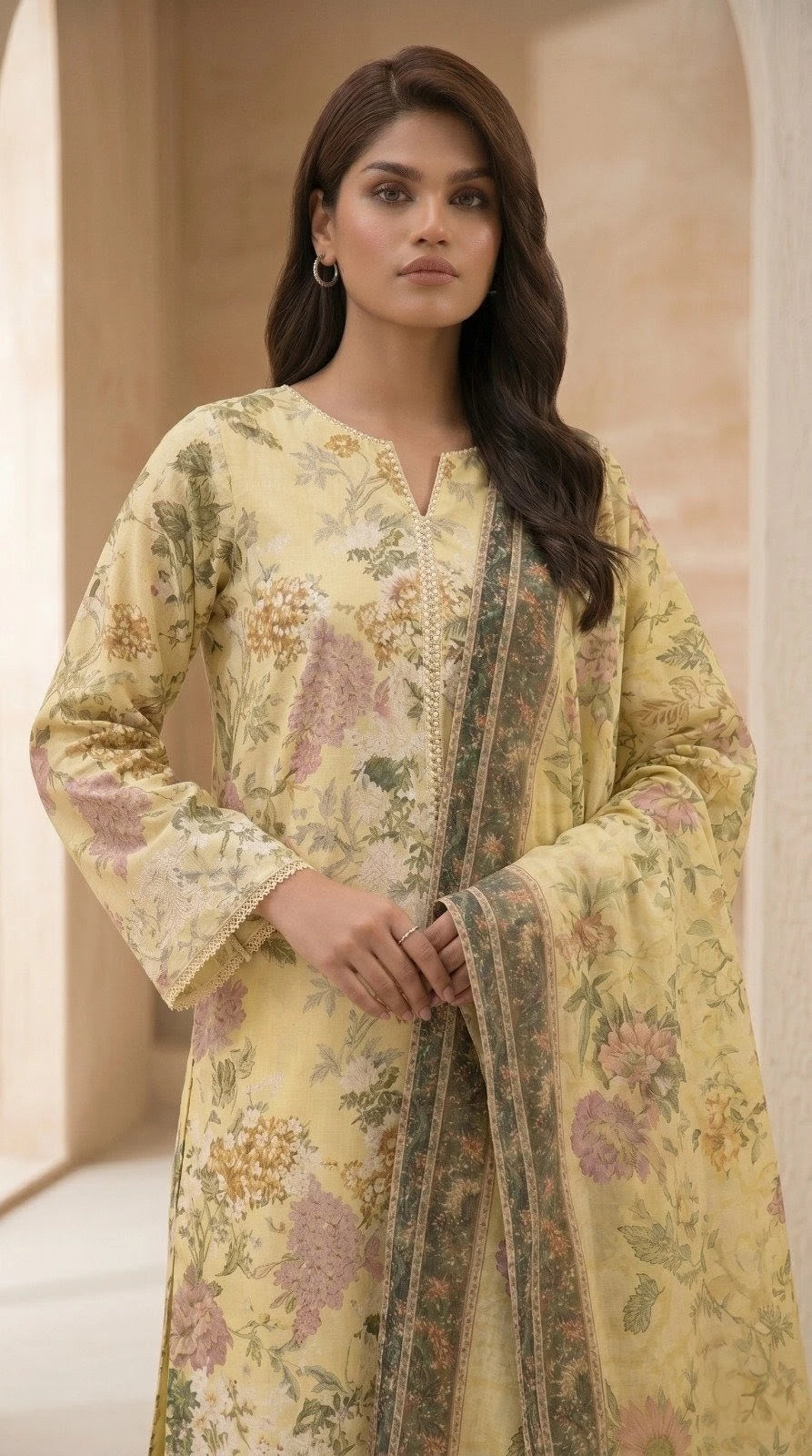 Noor - Sapphire 3 Piece Embroidered Lawn Suit