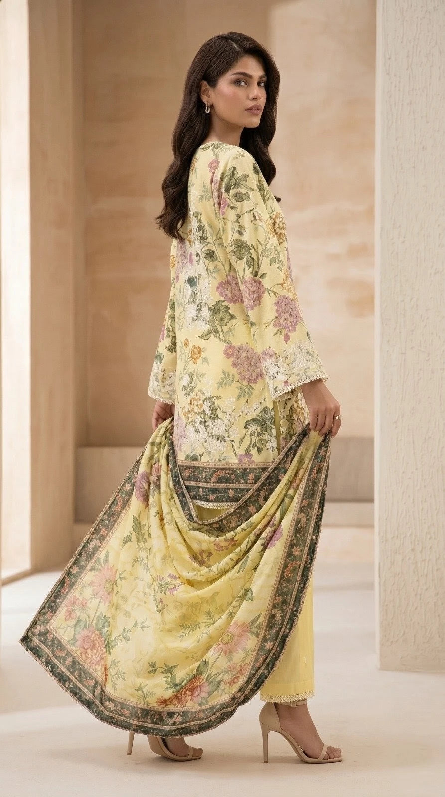 Noor - Sapphire 3 Piece Embroidered Lawn Suit