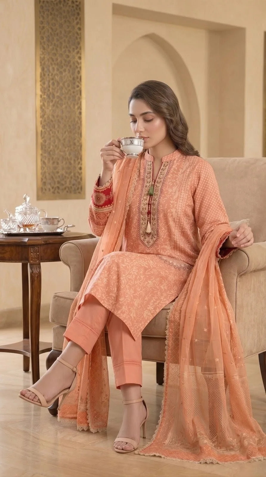 Alina - Nishat 3 Piece Printed Lawn Suit
