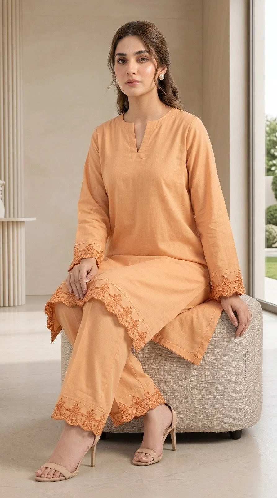 Falak - Nishat 2 Piece Embroidered Cord Set