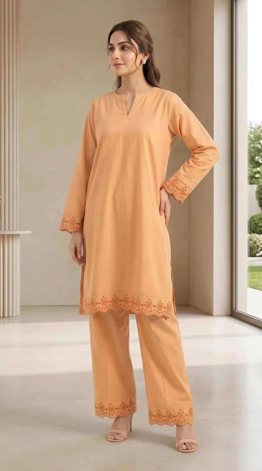 Falak - Nishat 2 Piece Embroidered Cord Set