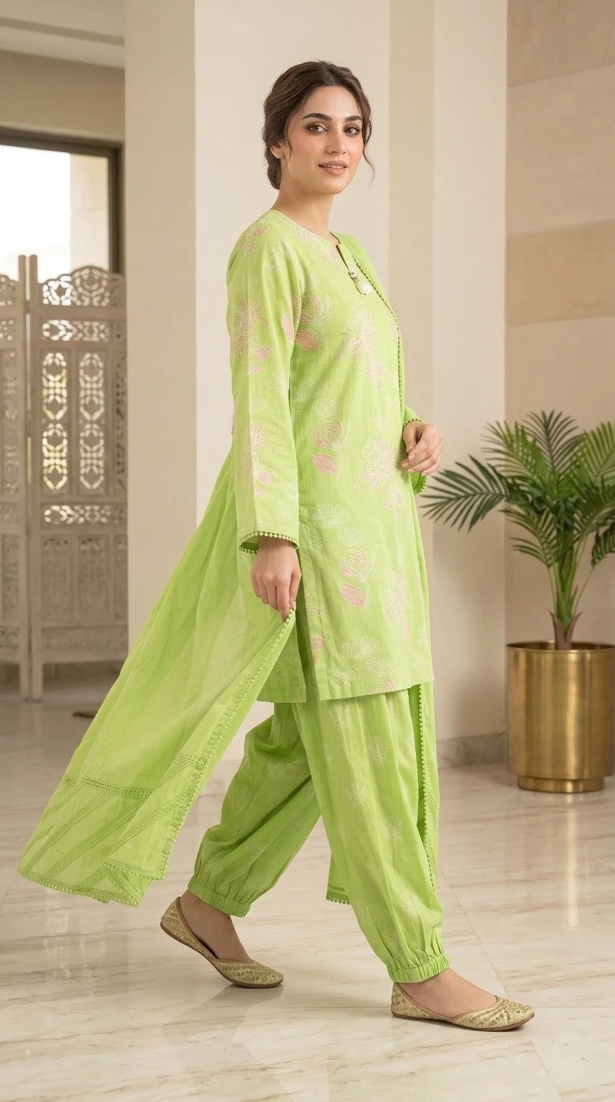 Abeer - Khaadi 3 Piece Embossed Print Lawn Suit.