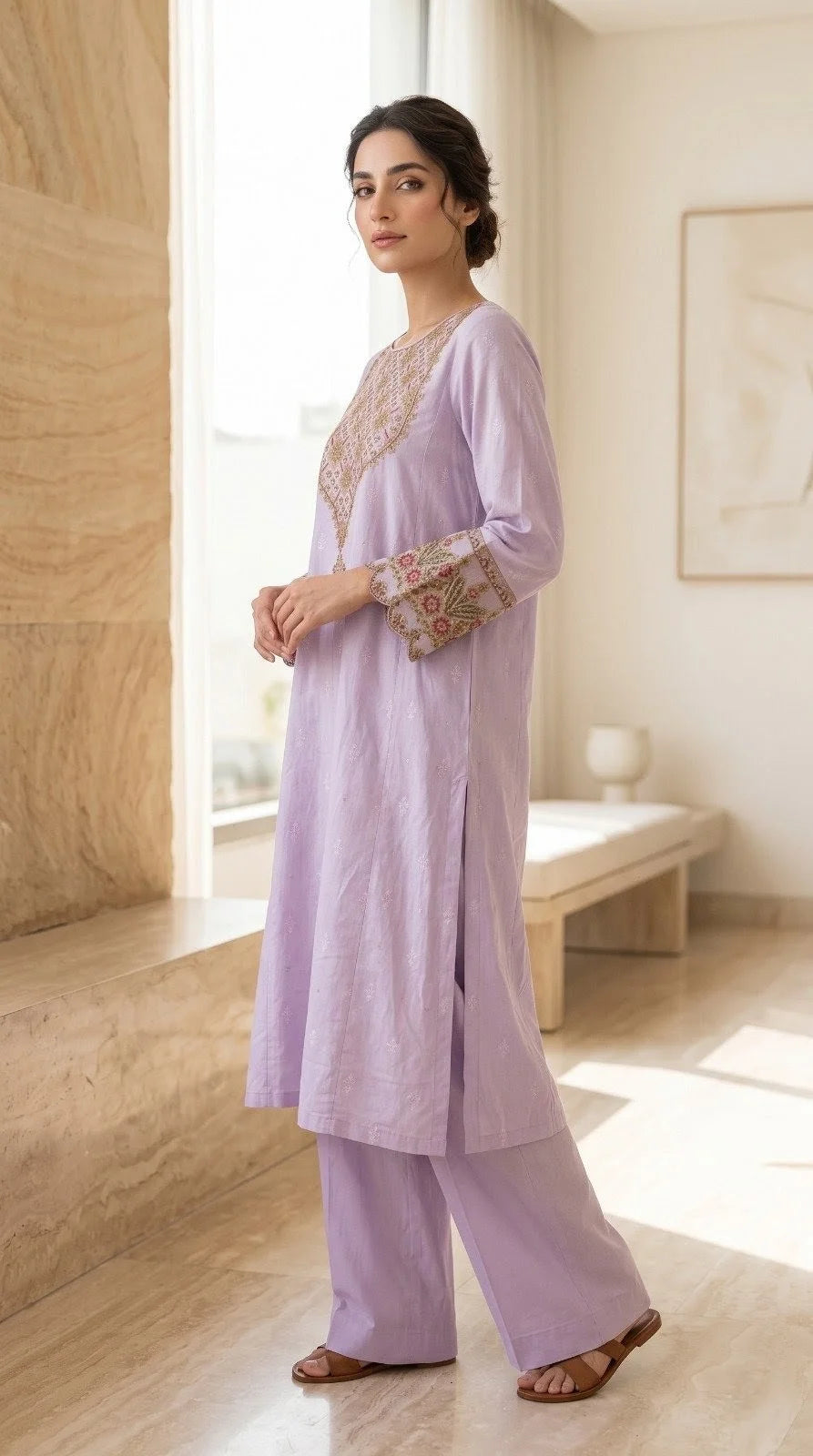 Ravya -  Nishat 2 Piece Baroshia Lawn Frock Set.