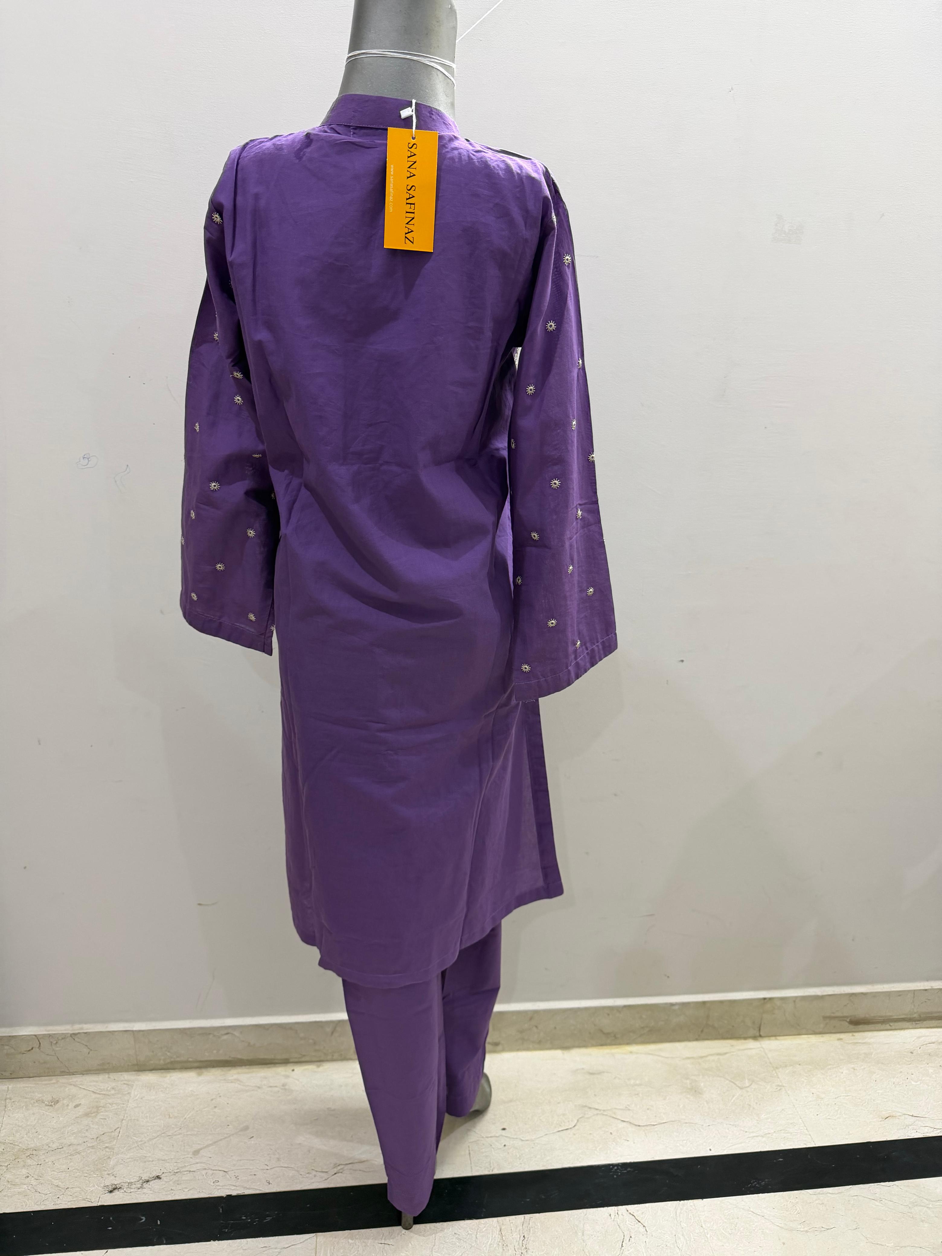 Azureh - Sana Safinaz 2 Piece Embroidered Cord Set