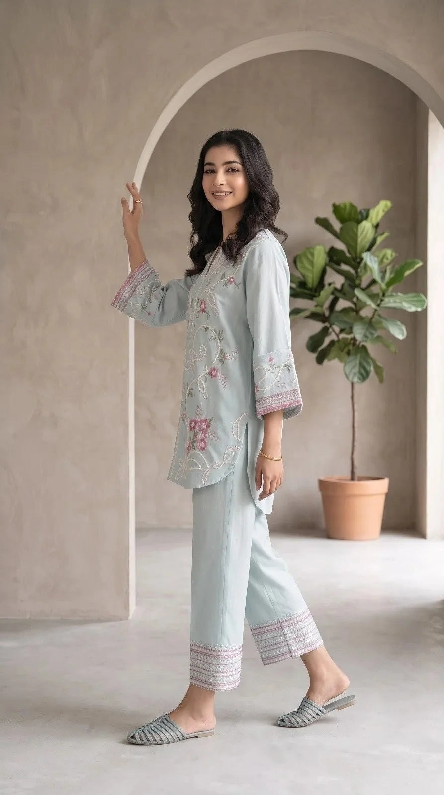 Dobby - Sapphire 2 Embroidered Cord Set