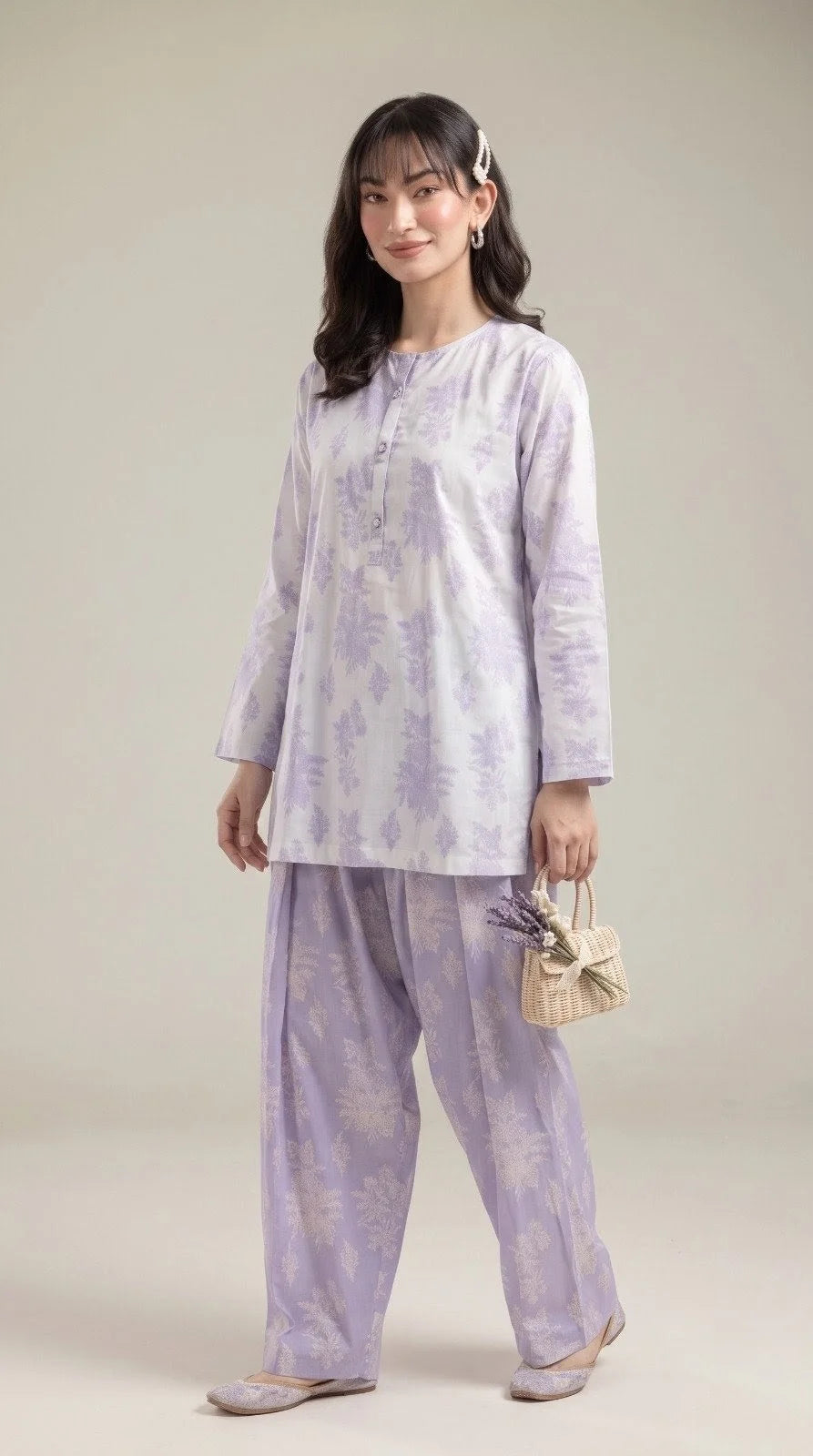 Floral - Khaadi 2 Piece Printed Cord Set