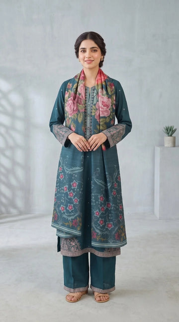 A - Line - Sapphire 3 Piece Printed Cord Set