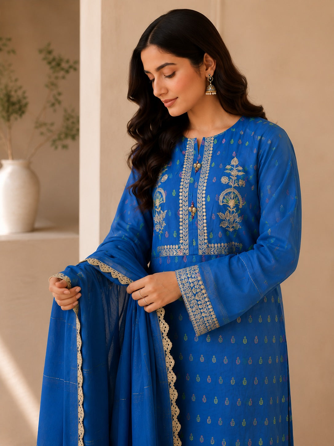 Elina - Nishat 3 Piece Broshia Lawn Suit