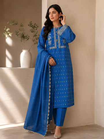 Elina - Nishat 3 Piece Broshia Lawn Suit