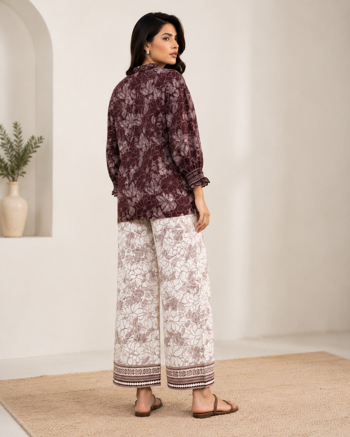 Rubab - Sapphire 2 Piece Printed Cord Set