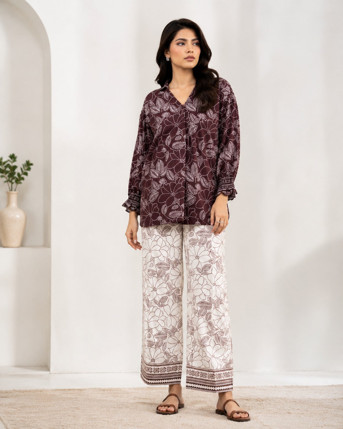 Rubab - Sapphire 2 Piece Printed Cord Set