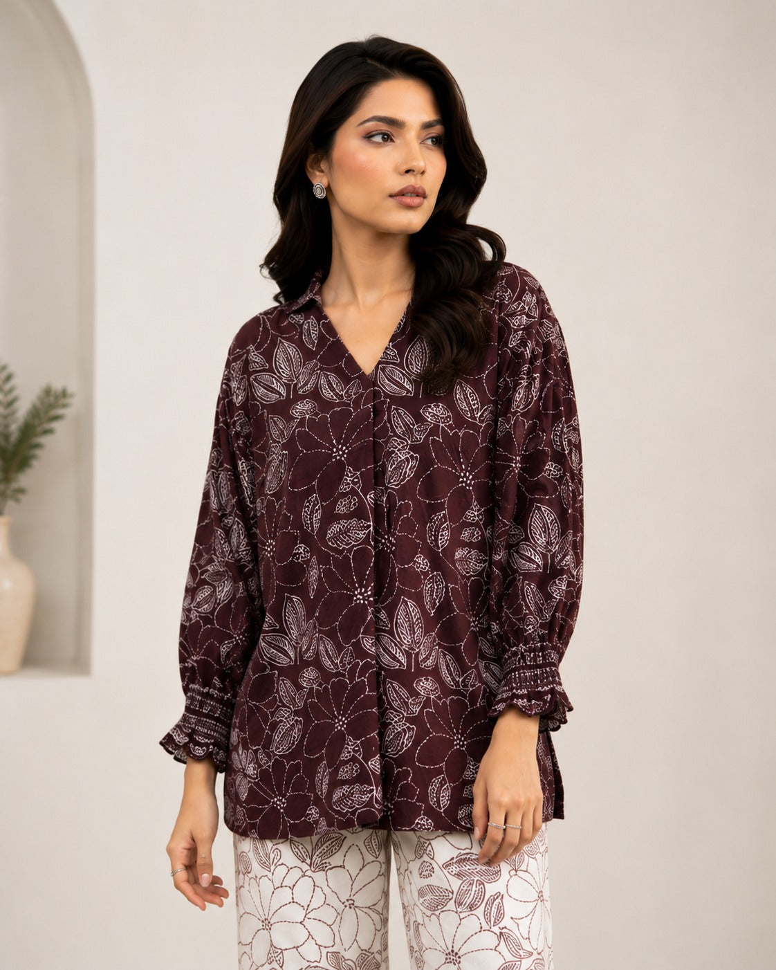 Rubab - Sapphire 2 Piece Printed Cord Set