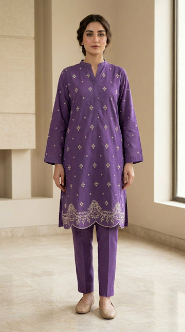 Azureh - Sana Safinaz 2 Piece Embroidered Cord Set