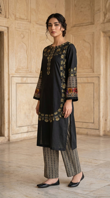 Elara - Sapphire 2 Pieces Printed lawn suit