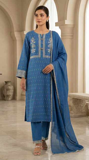 Elina - Nishat 3 Piece Broshia Lawn Suit