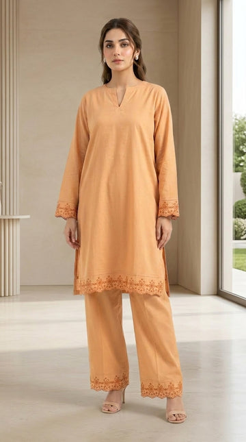 Falak - Nishat 2 Piece Embroidered Cord Set