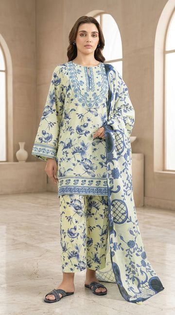 Mahveen - Sapphire 3 piece Embroidered Lawn Suit