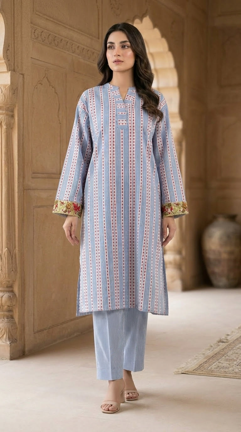 Mehak - Nishat 2 Piece Print Cord Set
