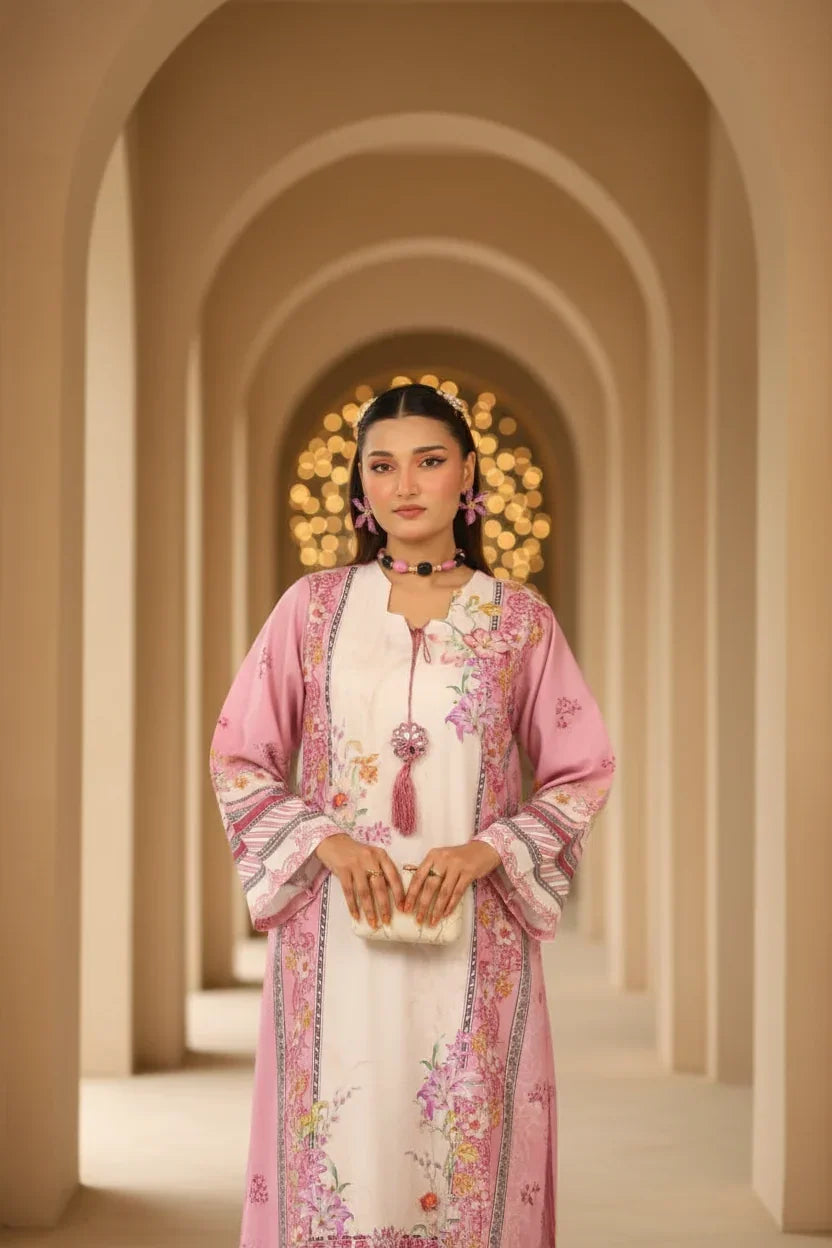 Pink Floral Kaftan